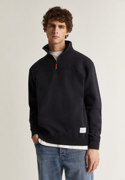 Sweat-shirt demi-zip