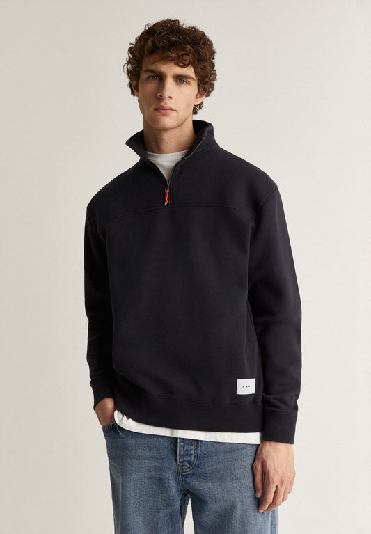Sweat-shirt demi-zip